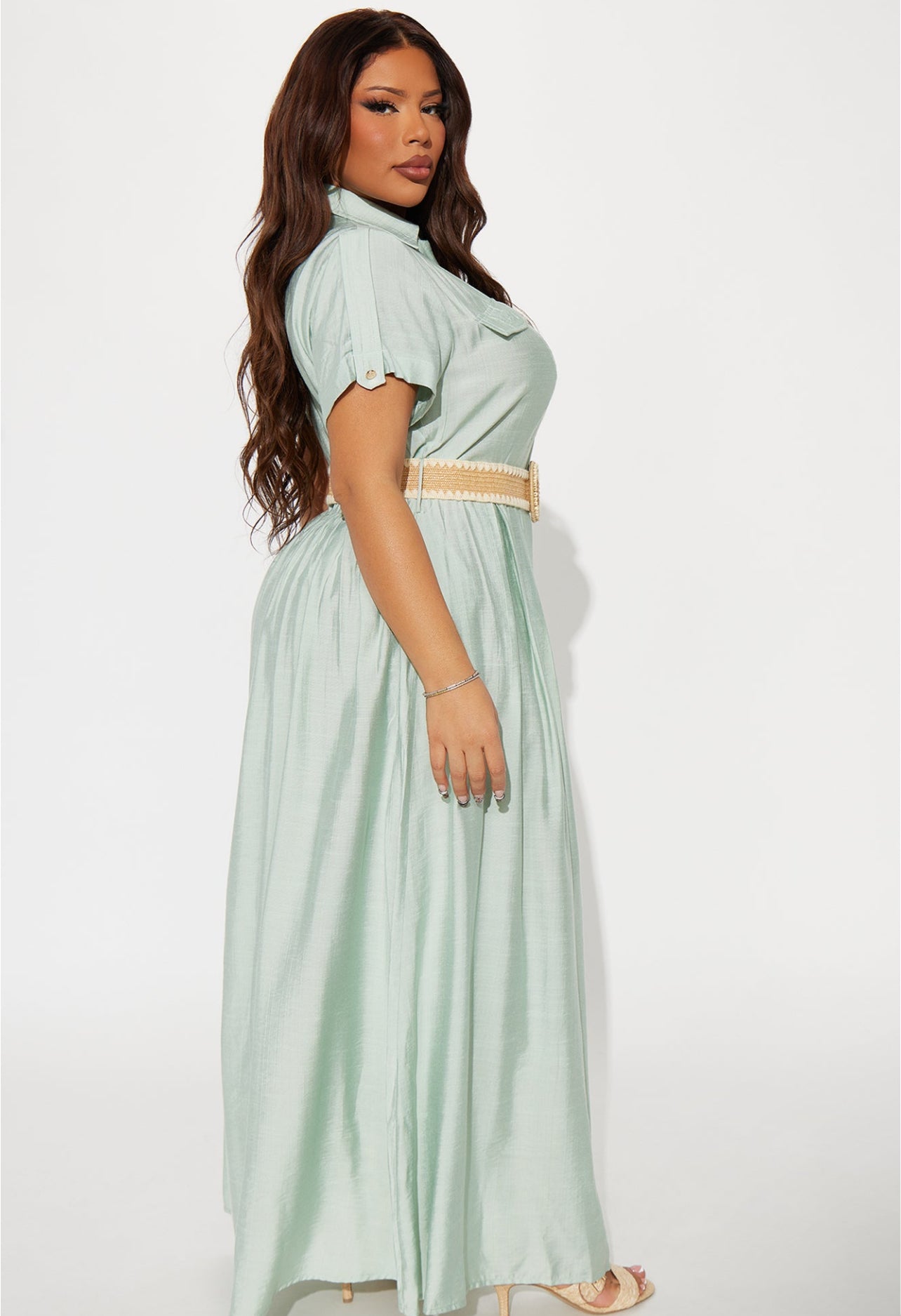 Lauren Linen Maxi shirt Dress