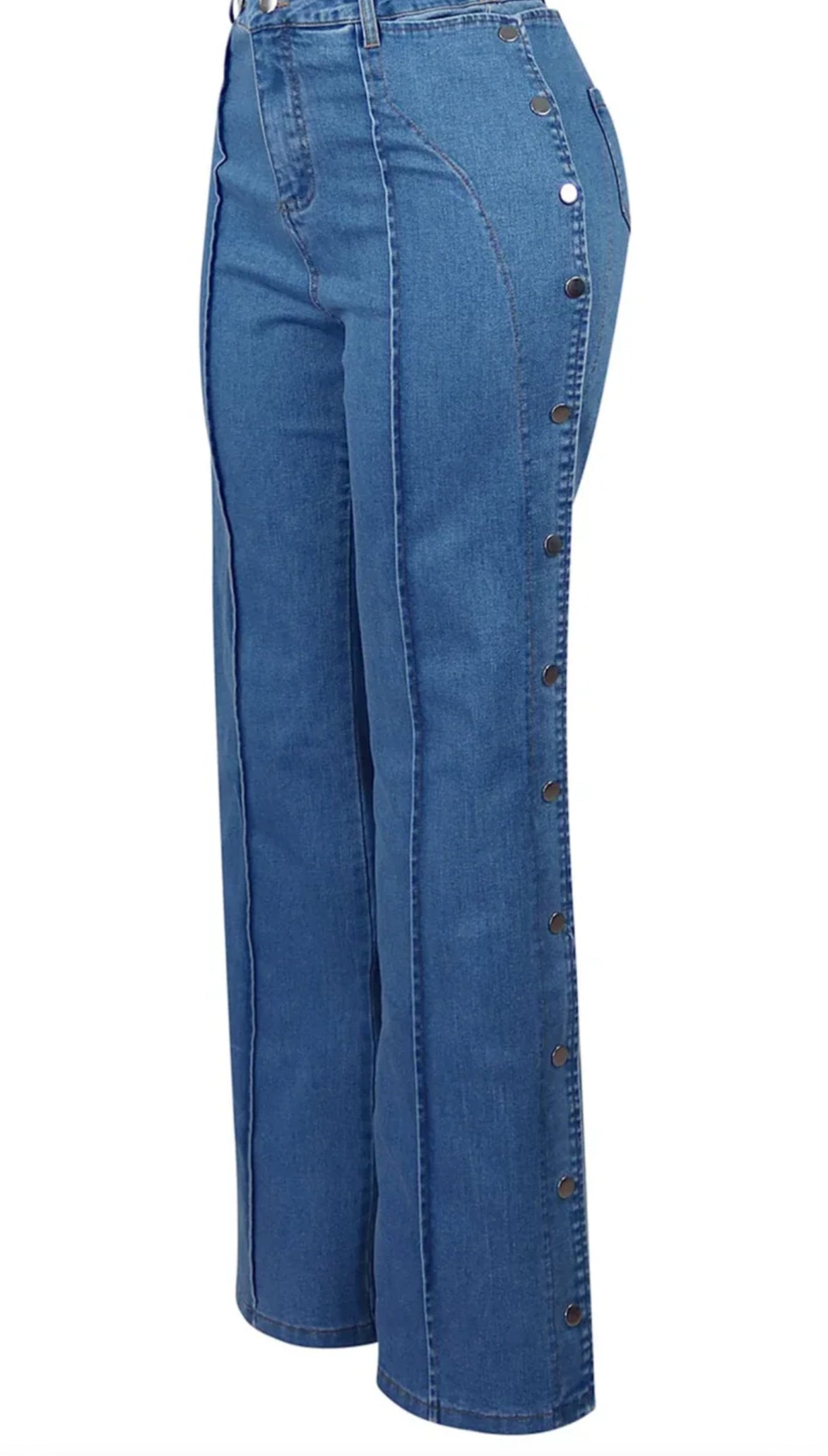 No Celestial Flare Snap Button Jeans