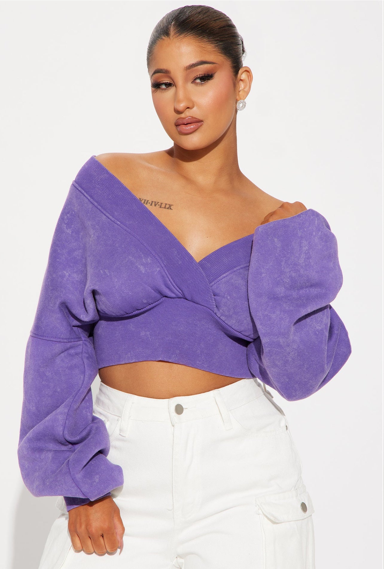 Claudia Piece Sweatshirt - Purple