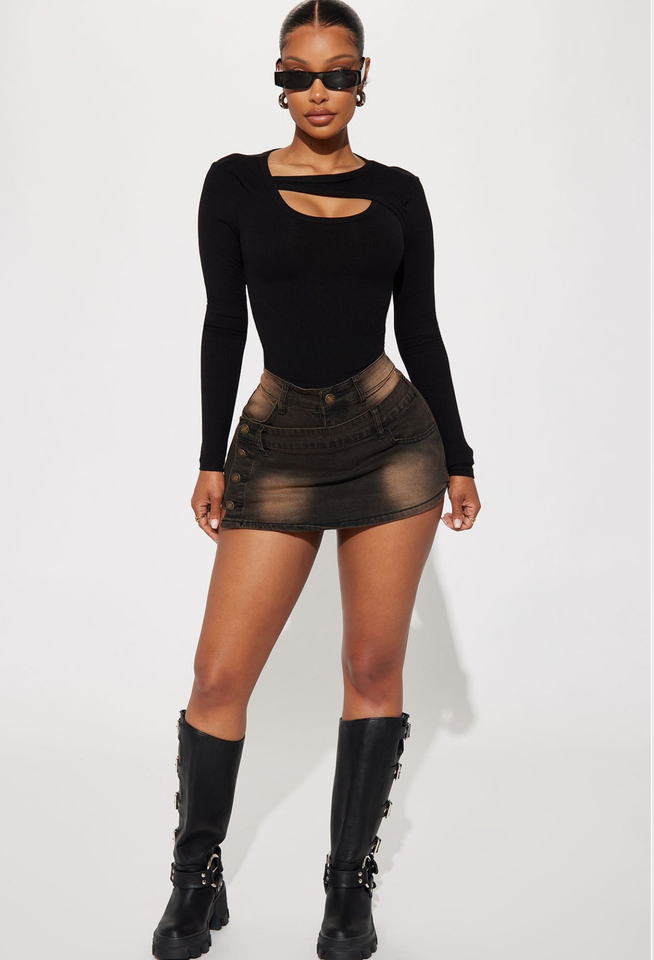 Cut Out Top - Black