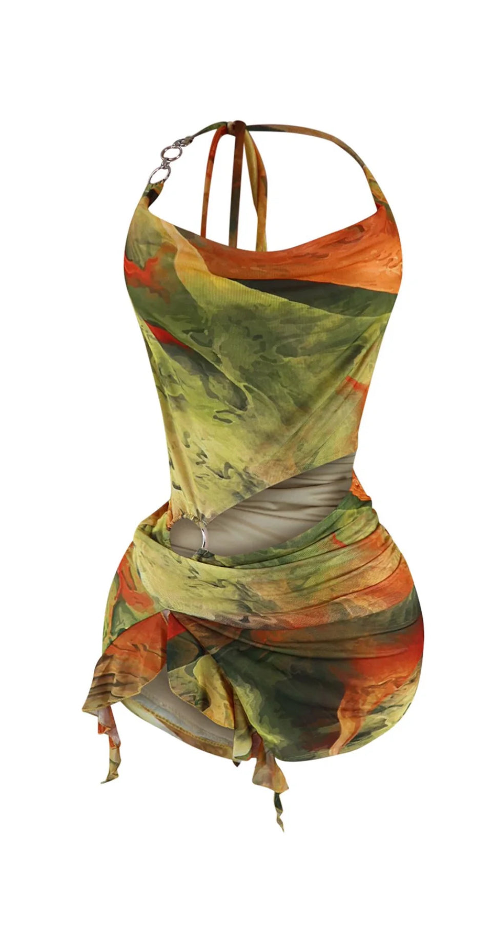 Sensation Mesh Print Dress