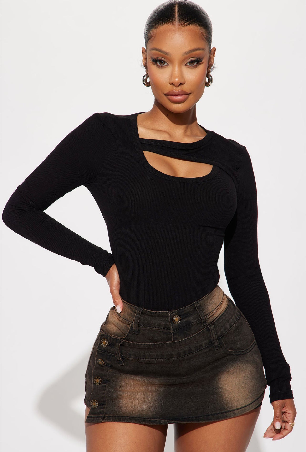 Cut Out Top - Black