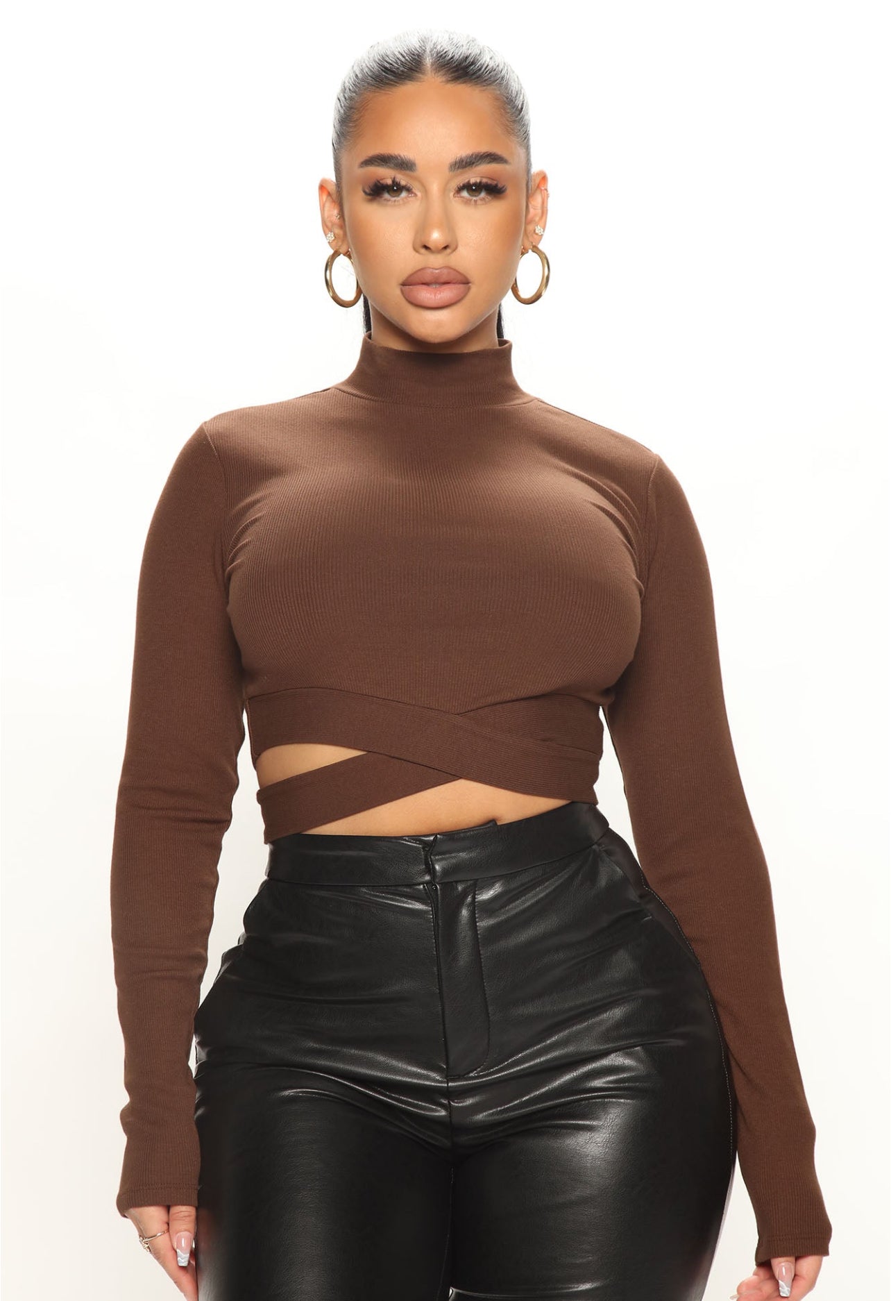 Crop Top - Brown