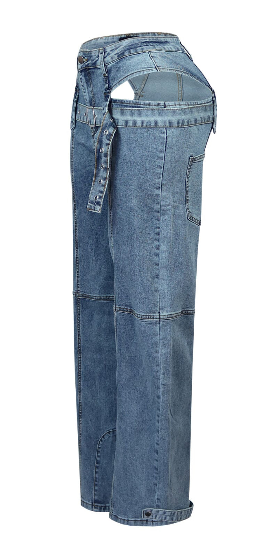 Aïden Washed Denim Cut Out With Belt Jeans