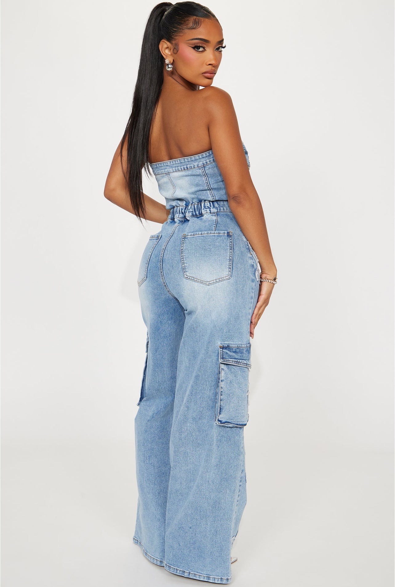 Never cross the Line denim Jumpsuit- Bleu Jeans