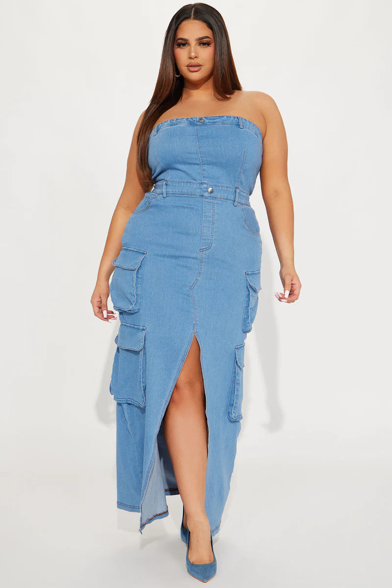 Diana Denim Maxi Dress