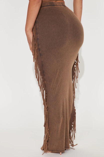 Sahara Mineral Wash Capu Skirt - Brown