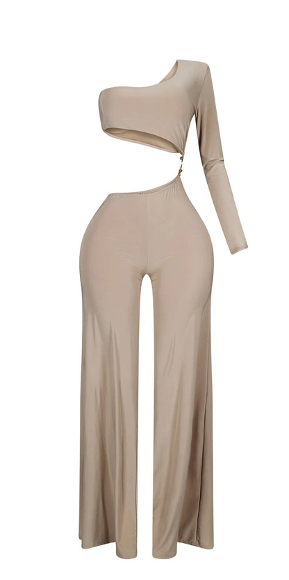 Paola Padded One Shoulder Jumpsuit