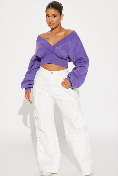 Claudia Piece Sweatshirt - Purple